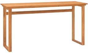 vidaXL Secretária 140x45x75 madeira de teca maciça