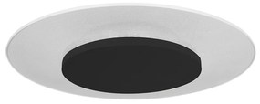 Moderne plafondlamp wit met zwart 36cm incl. LED - Lido Moderno