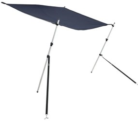Conjunto extensão de toldo em T 170x170x(113-182,5) cm azul