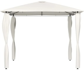 Gazebo 3x3x2,6 m com capas postes 160 g/m² cor creme