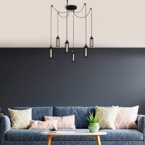 Candeeiro de Teto Likya – Preto – 128 cm x 110 cm