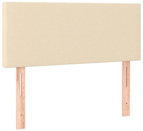 Cama boxspring com colchão 120x190 cm tecido cor creme