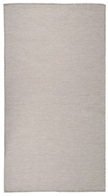 Tapete de tecido plano p/ exterior 80x150 cm cinza-acastanhado