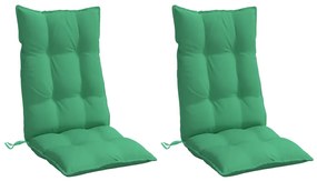 Almofadões p/ cadeira encosto alto 2 pcs tecido oxford verde