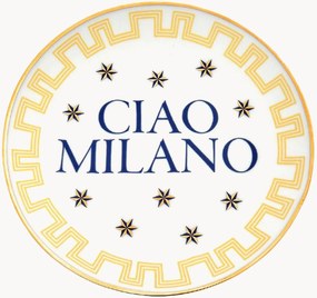 Prato de sobremesa em porcelana Milano