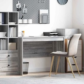 vidaXL Secretária de Escrita Cinza sonoma MDF, Folheado 100 x 50 x 76 cm