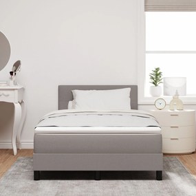 Cama Box com Colchão e Luz LED Taupe 120x190 cm Tecido