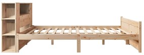 Cama com estante sem colchão 160x200 cm pinho maciço