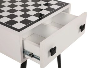 Mesa de Xadrez Chesso – Branco e Preto – 50x60x50 cm