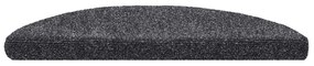 Tapetes de escada adesivos 20 pcs 56x17x3 cm cinzento-escuro