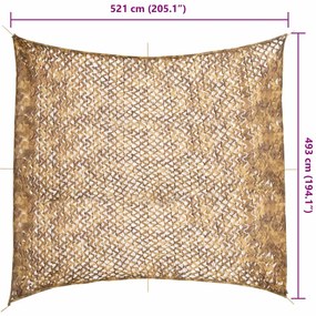 Rede de camuflagem com saco de arrumação 521x493 cm areia