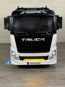 Carro eletrico crianças Camião Elétrico Infantil com Reboque 12V 2.4G Branco