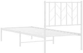 Estrutura de cama sem colchão com cabeceira 75x190 cm branco