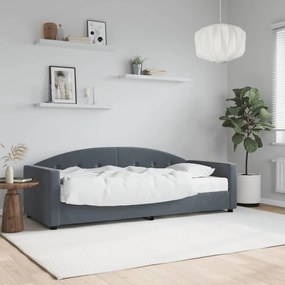 vidaXL Sofá-cama com colchão 80x200 cm veludo cinzento-escuro