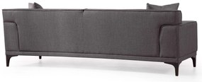 Sofá de 3 Lugares Petra – Antracite – 215x87x86 cm