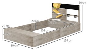Caixa de Areia para Crianças de Madeira com 2 Assentos e Brinquedos de Cozinha para Pátio Jardim 154x80x60 cm Cinza