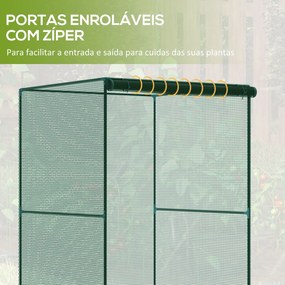 Estufa para Cultivo Estufa para Plantas com Porta Enrolável e Estrutur