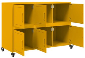 Aparador 100,5x39x72 cm aço amarelo mostarda