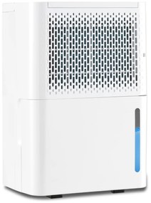 Desumidificador 12 L Silencioso e Eficiente com Temporizador de Secagem Automático em Modo Contínuo 27 x 20,5 x 40,5 cm Branco