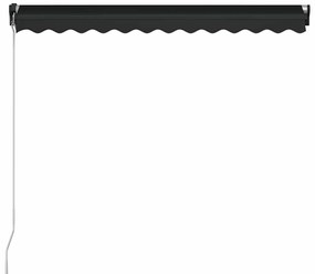 Toldo retrátil manual c/ LED 300x250 cm antracite
