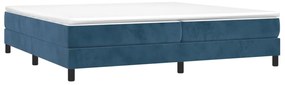Estrutura de cama sem colchão 200x200 cm veludo azul-escuro