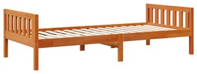 Cama de criança sem colchão 90x190 cm pinho maciço castanho-mel