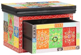 vidaXL Armários de Cabeceira 2 pcs 40x30x28 cm Madeira Sólida de Manga e Madeira Engenharia