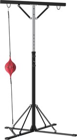SPORTNOW Suporte para saco de pancadas, ajustável em altura, com speedball, estrutura metálica, 160L x 145B x 175-220H cm, preto | Aosom Portugal