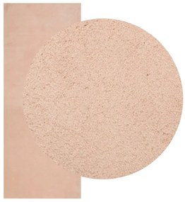 Tapete pelo curto macio e lavável HUARTE 80x200 cm rosa-pálido