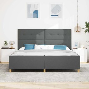 Estrutura de Cama vidaXL Cinza Escuro 200x200 cm em Tecido