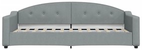Sofá-cama c/ gavetão e gavetas 80x200 cm tecido cinzento-claro