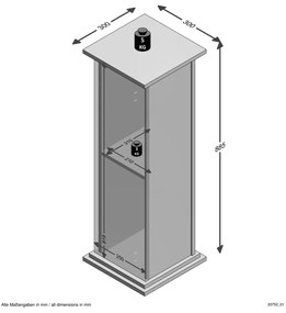 FMD Mesa de apoio com porta 88,5 cm estilo antigo escuro