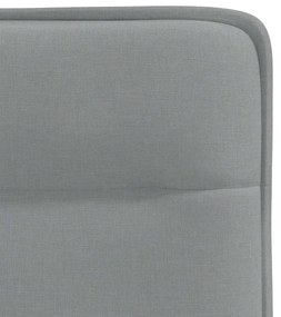 Cadeiras de jantar 4 pcs tecido cinzento-claro