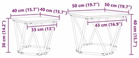 Mesas Laterais 2 pcs Carvalho Sonoma em Madeira Engineered