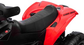 Moto 4 elétrica Crianças 24V 2x200W Maverick ATV, Rodas de EVA, Assento de couro Vermelha