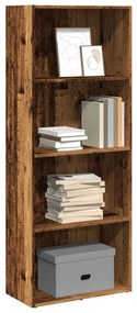 vidaXL Estante 60x30x152 cm derivados de madeira madeira velha