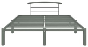 Estrutura de cama 120x200 cm metal cinzento