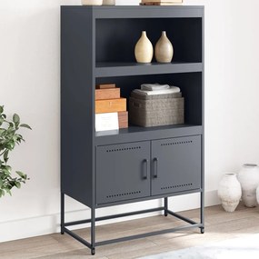 vidaXL Aparador alto 68,5x38,5x123,5 cm aço antracite