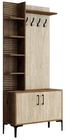 Hall Stand Viyana D – Nogueira Travertino – 90x200x35 cm