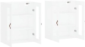 Móveis de parede 2 pcs derivados de madeira branco