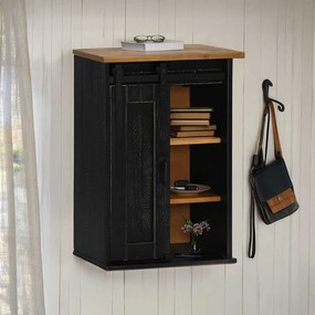 vidaXL Armário suspenso HALDEN com porta de correr 49x22,5x70 cm Pinho