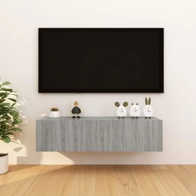 Móveis de TV de parede 4 pcs 30,5x30x30 cm cinzento sonoma