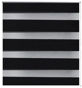 Estore de rolo 100 x 175 cm, linhas de zebra / Preto