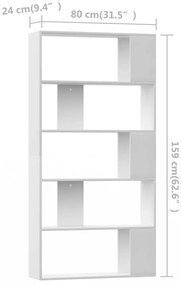 Estante/divisória 80x24x159 cm derivados de madeira branco