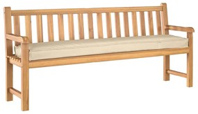 Almofadas para Banco 2 pcs Bege 200x40x8 cm Tecido Oxford
