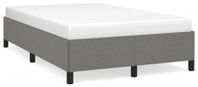 vidaXL Estrutura de cama sem colchão cinza escuro 120x190 cm tecido