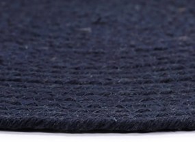 Individuais mesa 6 pcs algodão liso 38 cm redondo azul-marinho
