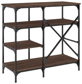 Estante 90x40x84cm derivados de madeira/metal carvalho castanho