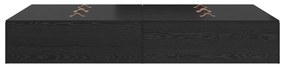 Cama com Arrumação Preto Carvalho 120x190 cm
