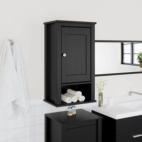 Móvel de parede p/ WC BERG 40x27x71,5 cm pinho maciço preto